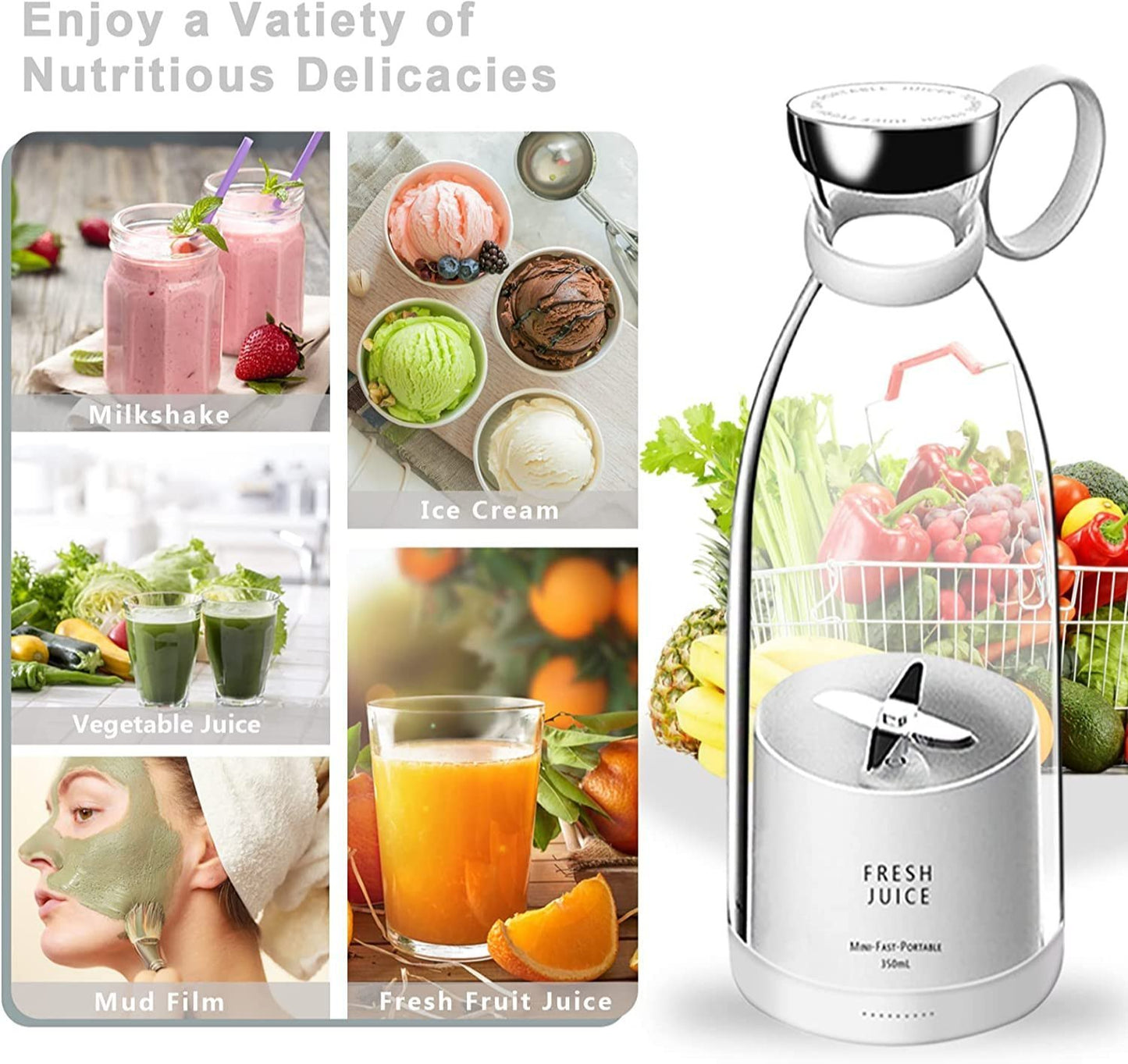 Electric Portable Mini Juicer Bottle